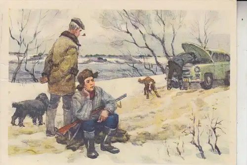 JAGD - HUNTING - JACHT - CHASSE - CACCIA - CAZA - LOWIECTWO - Künstler-Karte Russland