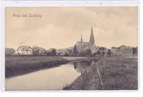 4294 ISSELBURG, Panorama, Gruss aus...1908