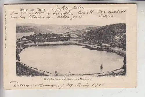 5568 DAUN, Gmünder Maar & Daun vom Mäuseberg, 1901