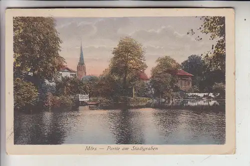 4130 MOERS, Partie am Stadtgraben, 1919