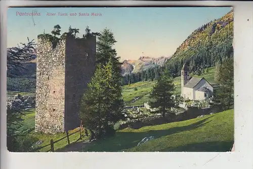 CH 7504 PONTRESINA, Alter Turm & Santa Maria, 1914