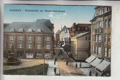 5600 WUPPERTAL - BARMEN, Mittelstrasse, Bismarck-Denkmal