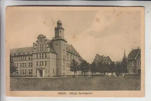4230 WESEL, Königl. Gymnasium, Kriegsgefangenen-Sendung nach Belgien, 1915