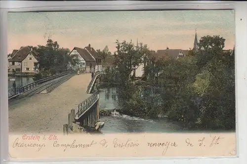 F 67150 ERSTEIN, Strassenpartie, 1905