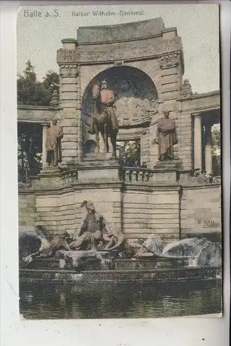 0-4000 HALLE / Saale, Kaiser-Wilhelm-Denkmal, 1907