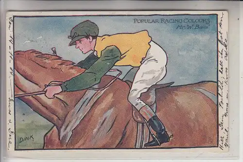 SPORT - TURF - Famous Racing Colours, Mr. W. Bass, Oilette, 1904