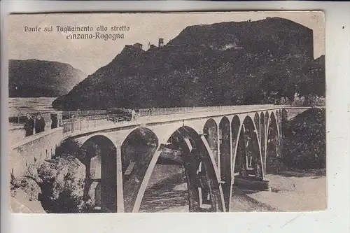 I 33094, PINZANO, Ponte sul Tagliamento alle stretto Pinzano-Ragogna, 1931, österr. Nachgebühr