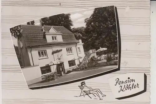 2409 SCHARBEUTZ, Pension Köhler, Klapp-Werbe-karte