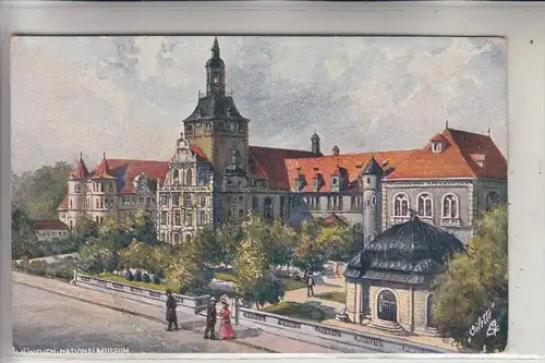 8000 MÜNCHEN, Nationalmuseum, Künstler-Karte, TUCK-Oilette