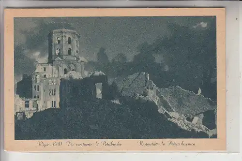 LETTLAND - RIGA, 1941, Zerstörungen 2.Weltkrieg, St. Petrikirche