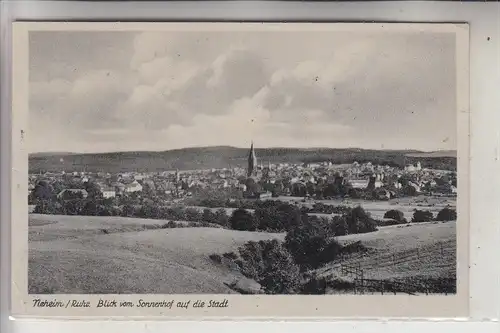 5760 ARNSBERG - NEHEIM - HÜSTEN, Blick v. Sonnenhof, 1943, belg. Militärpost
