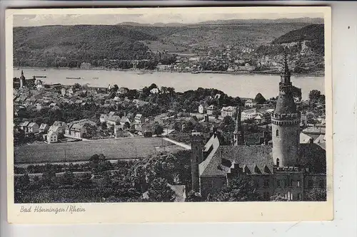 5462 BAD HÖNNINGEN, Panorama ,mit Schloß Arenfels, 195...