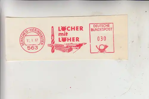 5630 REMSCHEID - VIERINGHAUSEN, Maschinen-Stempel Fa. Löher, 1967