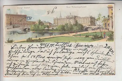 S 10000 STOCKHOLM, Slottet & Riiksdagshuset, 1901