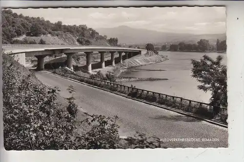 5480 REMAGEN, Autoverkehrsbrücke, 1959, rücks. Klebereste