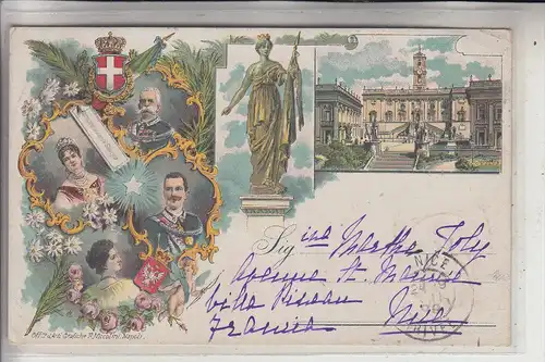 MONARCHIE - ITALIEN / ITALIA, Lithographie 1899