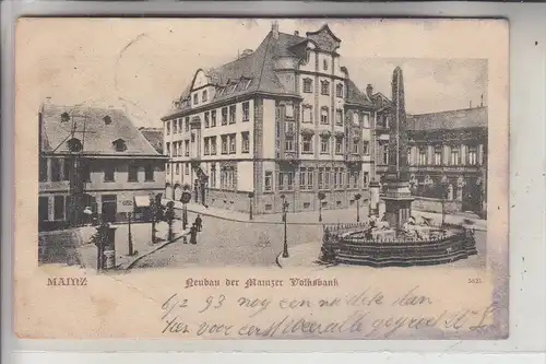 6500 MAINZ, Mainzer Volksbank, Neubau, 1903