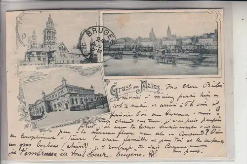 6500 MAINZ, Mehrbildkarte 1892