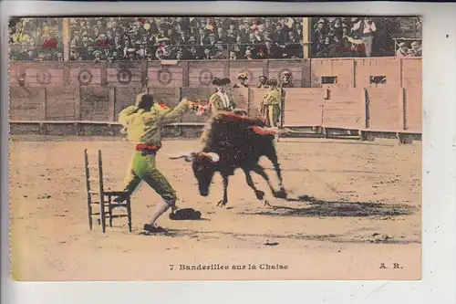 STIERKAMPF - BULL FIGHT - TAUROMACHIE / TOURADA, Banderilles sur le Chaise, 1932