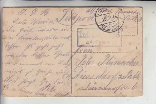 F 55270 MONTBLAINVILLE, Zerstörunegn 1.Weltkrieg, deutsche Feldpost, 1916