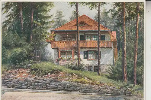 CH 7017 FLIMS, Waldhaus, Villa Montana, Künstler - Karte Bruno Richter