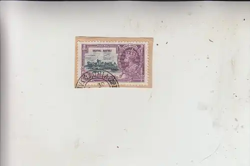 HONGKONG, 1935, Michel 135 auf Briefstück