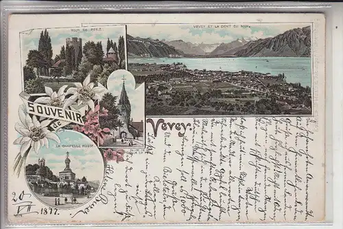 CH 1800 VEVEY, Lithographie, 1897