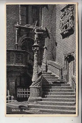 NIEDER-SCHLESIEN - GÖRLITZ / ZGORZELEK, Rathaustreppe, 193...