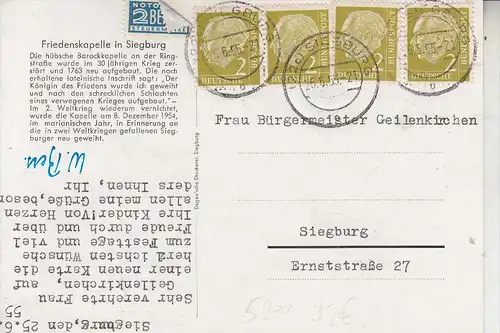 5200 SIEGBURG, Friedenskapelle, 1955