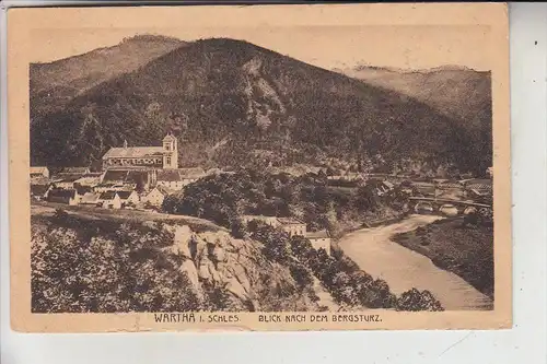 NIEDER-SCHLESIEN - WARTHA / BARDO, Blick nach dem Bergsturz, 1918