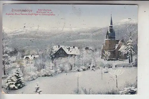 NIEDER-SCHLESIEN - SCHREIBERHAU-MARIENTAL / SKLARSKA POREBA,, ev.Kapelle, Haus Sunem..., 1922