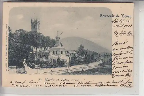CH 1800 VEVEY, St. Martin et Eglise russe. 1902 Design: Bernhoeft - Luxemburg
