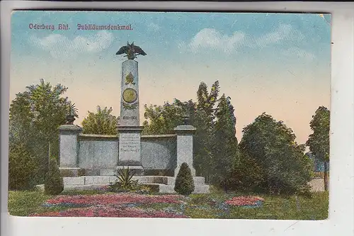 OBER-SCHLESIEN - ODERBERG BAHNHOF, Jubiläimsdenkmal, 1917, K.u.K. Zensur
