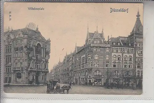 4000 DÜSSELDORF, Wilhelmsplatz, frühe Karte - ungeteilte Rückseite