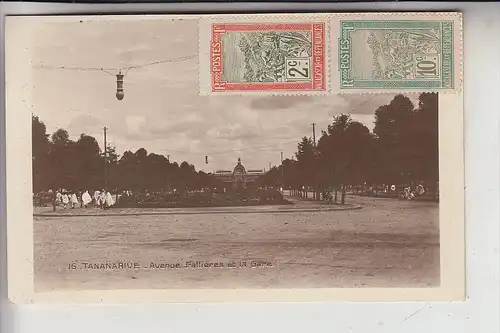 MADAGASKAR - TANANARIVE / ANTANANARIVO, Av. Fallieres et la Gare - Station - Bahnhof