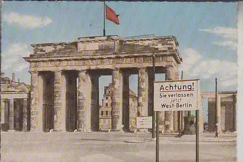 1000 BERLIN, Brandenburger Tor, 50er Jahre, russ. Fahne, ohne Quadriga