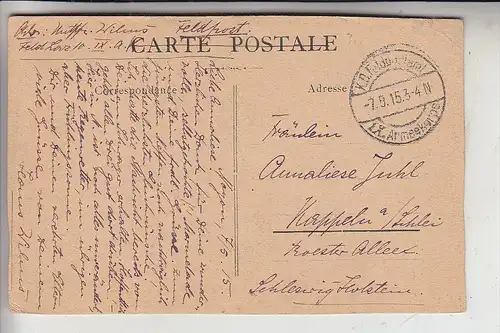 F 60400 NOYON, Rue d'Amiens & Cathedrale, Deutsche Feldpost, 1915