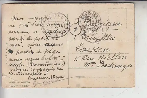 RU - RUSSLAND, Vue sur le Wolga, Blick auf die Wolga, 1914, kl. Eckknick
