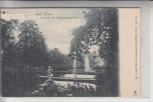 4190 KLEVE, Fernsicht vom Kriegerdenkmal aus, 1914