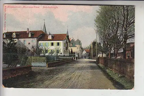 F 68210 ALTMÜNSTEROL / MONTREUX-VIEUX, Bahnhofstrasse, 1907, Briefmarke entfernt