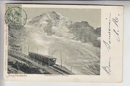 CH 3818 GRINDELWALD, Jungfraubahn, elektr. Zahnradbahn, 1906
