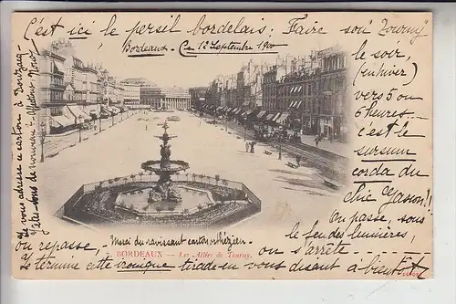 F 33000 BORDEAUX, Les Allees de Touray, 1900, Pferde-Tram