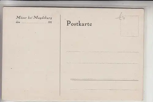 0-3271 MÖSER, Verwaltungsgebäude der Gartenstadt Möser A.G., 191..., signiert Schildberger