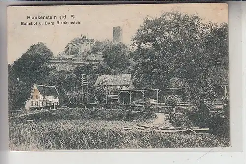4320 HATTINGEN - Blankenstein, Bahnhof und Burg Blankenstein, 1911