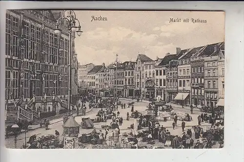 5100 AACHEN, Markt mit Rathaus