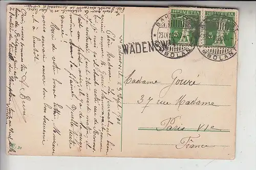 CH 9050 APPENZELL, Tracht, 1920, Bahnpost Ambulant Wädenswil