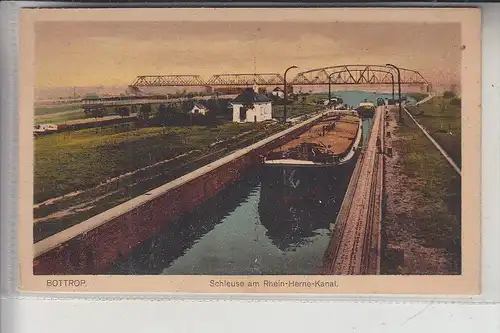 4250 BOTTROP, Schleuse am Rhein-Herne-Kanal, 1924