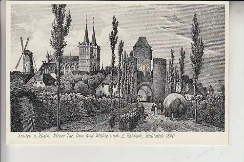 4232 XANTEN, Historische Ansicht v. 1840
