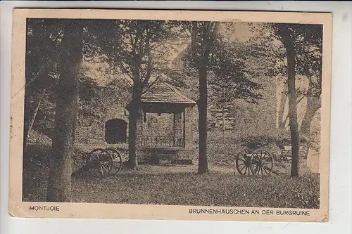 5108 MONSCHAU, Brunnenhäuschen an der Burgruine, 1922, Kanonen