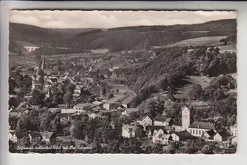 5374 HELLENTHAL, Ortsansicht mit Olef-Talsperre, 195...
